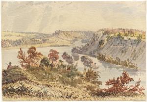 From Fort Snelling Looking Up, Seth Eastman, 1848