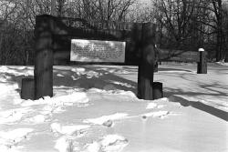 Joseph Renville marker at Lac qui Parle Mission site, Jack Renshaw, 1971