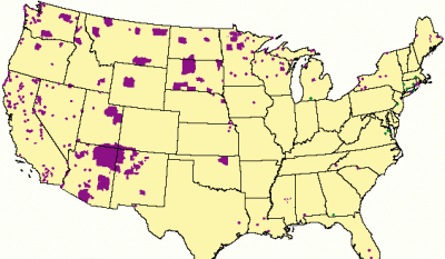 U.S. Reservations, courtesy of the U.S. Census Bureau. 