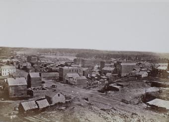 View of the city of St. Paul in 1857