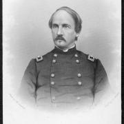 Col. Henry H. Sibley, pictured in his army uniform in 1862, Engraving by J. C. Buttre.